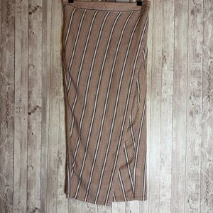 prAna Copper Stripe Polyforest Midi Skirt Small
